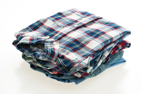 Fashion shirt for clothing isolated on white backgroundの写真素材