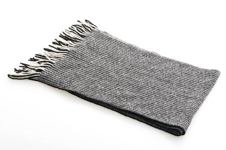 Fashion gray scarf for clothing isolated on white background
