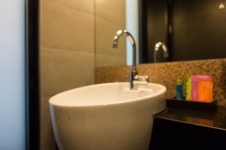 Abstract blur decoration in bathroom for backgroundの写真素材