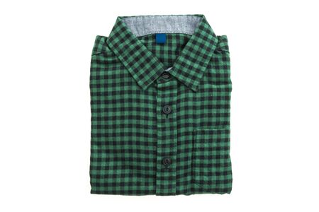 Beautiful men fashion shirt for clothing isolated on white backgroundの写真素材