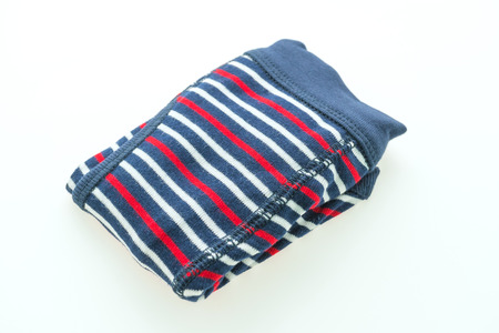 short underwear for kid and boy isolated on white backgroundの写真素材