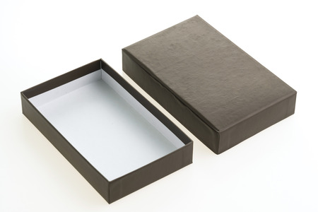 Empty black box isolated on white background