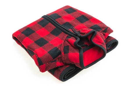 Beautiful men fashion fleece jacket isolated on white backgroundの写真素材