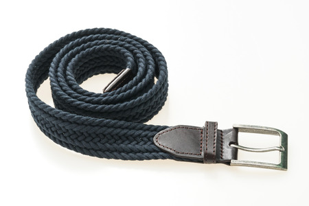 Fashion belt with buckle isolated on white backgroundの写真素材