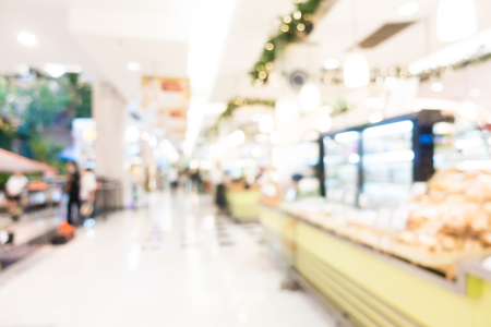 Abstract blur beautiful luxury shopping mall and retails store interior for backgroundの写真素材