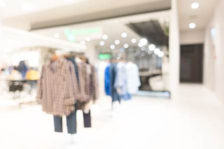 Abstract blur shopping mall in Department and retails store interior for backgroundの写真素材