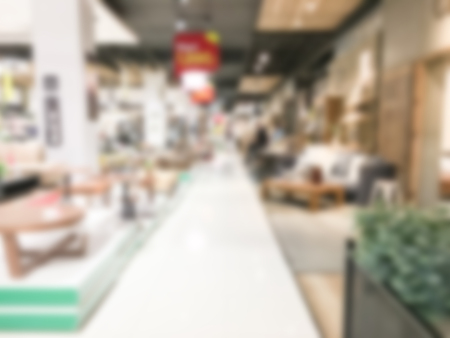 Abstract blur shopping mall and retail store interior for backgroundの写真素材