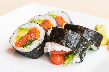 Selective focus point on sushi - Japanese and Healthy food styleの写真素材