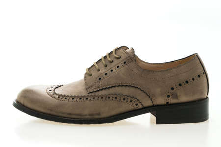 Men shoes isolated on white backgroundの写真素材