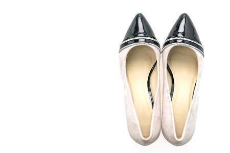 High heel shoes isolated on white backgroundの写真素材