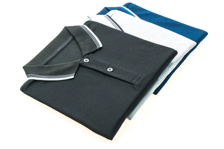 Men polo shirt isolated on white backgroundの写真素材