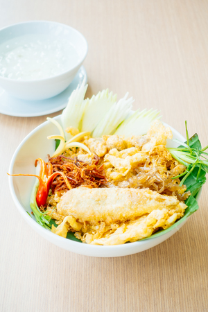 Rice in water with ice - Thay food style , Vintage light Filterの写真素材