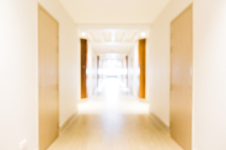 Abstract blur and defocused lobby in hotel interior for background - Vintage light Filterの写真素材