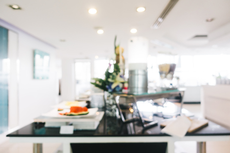 Abstract blur and defocused buffet in restaurant at hotel interior for backgroundの写真素材