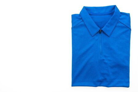 Fashion T-shirt or Polo isolated on white backgroundの写真素材