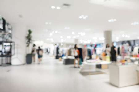 Abstract blur and defocused shopping mall of derpartment store interior for backgroundの写真素材