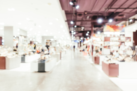 Abstract blur and defocused shopping mall of department store interior for backgroundの写真素材
