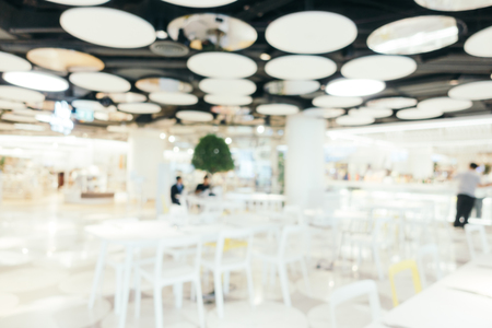 Abstract blur and defocused restaurant interior for backgroundの写真素材