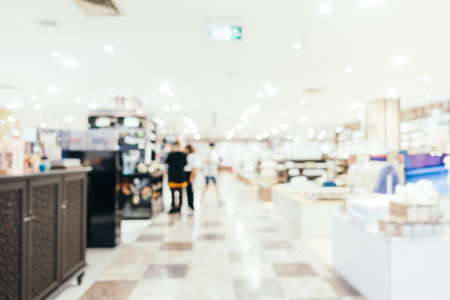 Abstract blur and defocused shopping mall of department store interior for backgroundの写真素材