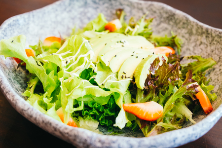 Avocado and Strawberry with vegetable salad - Healthy food style , Color Filter Processingの写真素材