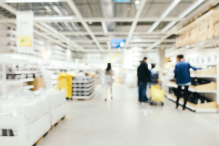 Abstract blur and defocused furniture decoration interior shopping center for backgroundの写真素材
