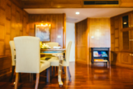 Abstract blur and defocused living room interior for backgroundの写真素材