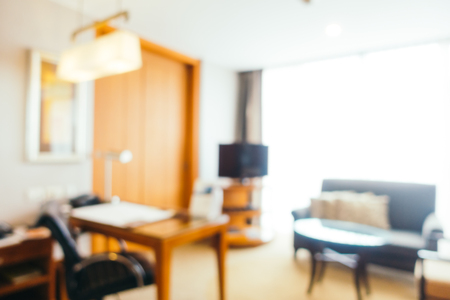 Abstract blur and defocused living room interior for backgroundの写真素材