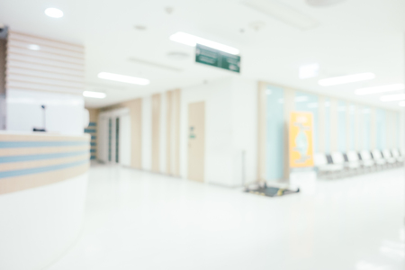 Abstract blur and defocused clinic and medical hospital interior for backgroundの写真素材