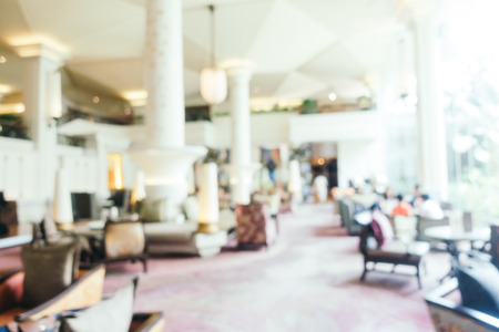 Abstract blur and defocused luxury hotel looby and lounge interior for backgroundの写真素材