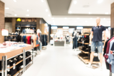Abstract blur and defocused at shopping mall in luxury department store interior for backgroundの写真素材