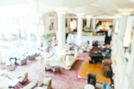 Abstract blur and defocused luxury hotel looby and lounge interior for backgroundの写真素材