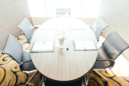 Abstract blur business and meeting room interior for backgroundの写真素材