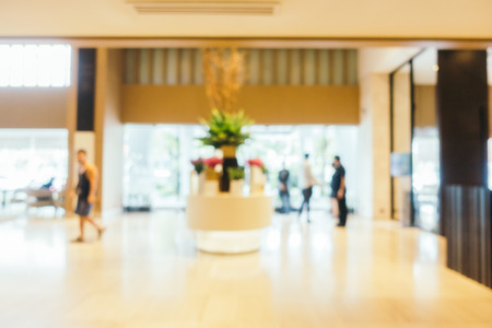 Abstract blur and defocused luxury hotel interior for backgroundの写真素材