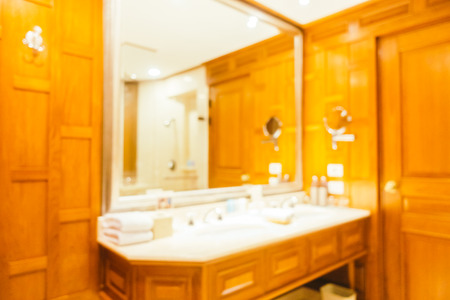 Abstract blur and defocused toilet and bathroom interior for backgroundの写真素材