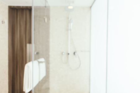 Abstract blur and defocused bathroom and toilet interior for backgroundの写真素材