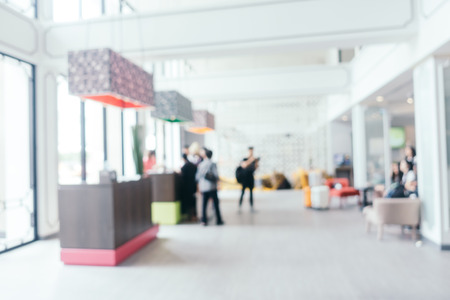 Abstract blur and defocused luxury hotel looby and lounge interior for backgroundの写真素材