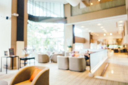 Abstract blur and defocused luxury hotel interior for backgroundの写真素材