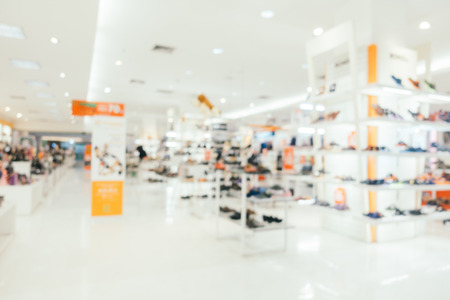 Abstract blur with bokeh and defocused shopping mall in deparment store for backgroundの写真素材