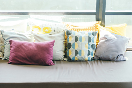 Pillow on sofa decoration interior of roomの写真素材