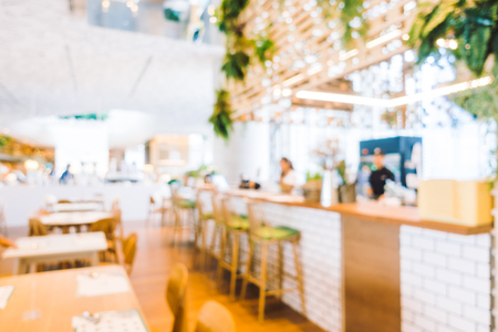 Abstract blur restaurant interior for backgroundの写真素材