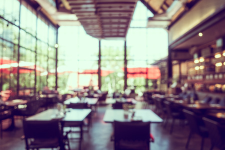 Abstract blur coffee shop cafe and restaurant interior for background