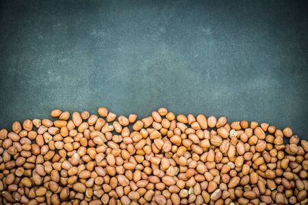 Peanuts with copy space for background - Healthy food conceptの写真素材