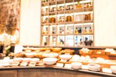 Abstract blur buffet restaurant and cafe interiorの写真素材