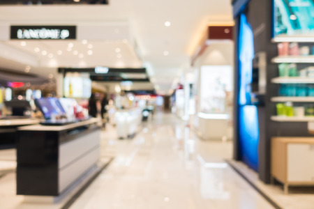 Abstract blur and defocused shopping mall in department store interior for backgroundの写真素材
