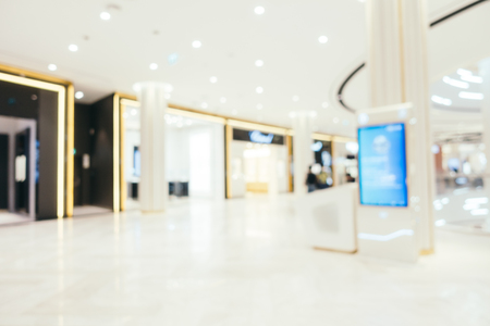 Abstract blur and defocused shopping mall of department store interior for backgroundの写真素材