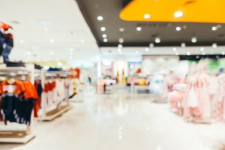Abstract blur and defocused shopping mall in department store for backgroundの写真素材