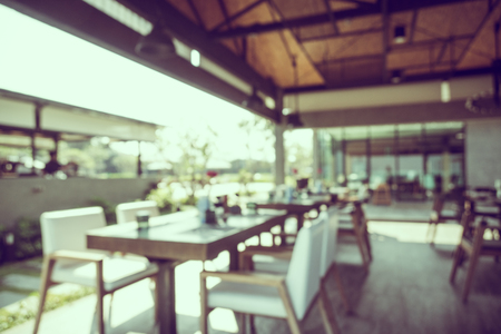 Abstract blur restaurant interior for backgroundの写真素材