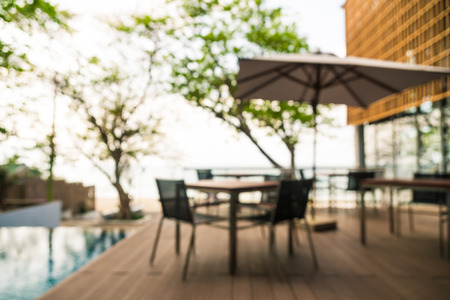 Abstract blur outdoor swimming pool in hotel and resort for backgroundの写真素材