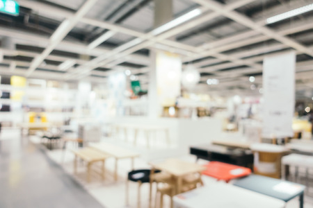 Abstract blur furniture decoration and warehouse store interior for backgroundの写真素材
