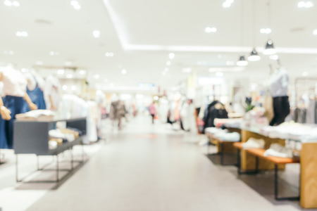 Abstract blur and defocused shopping mall in department store interior for backgroundの写真素材